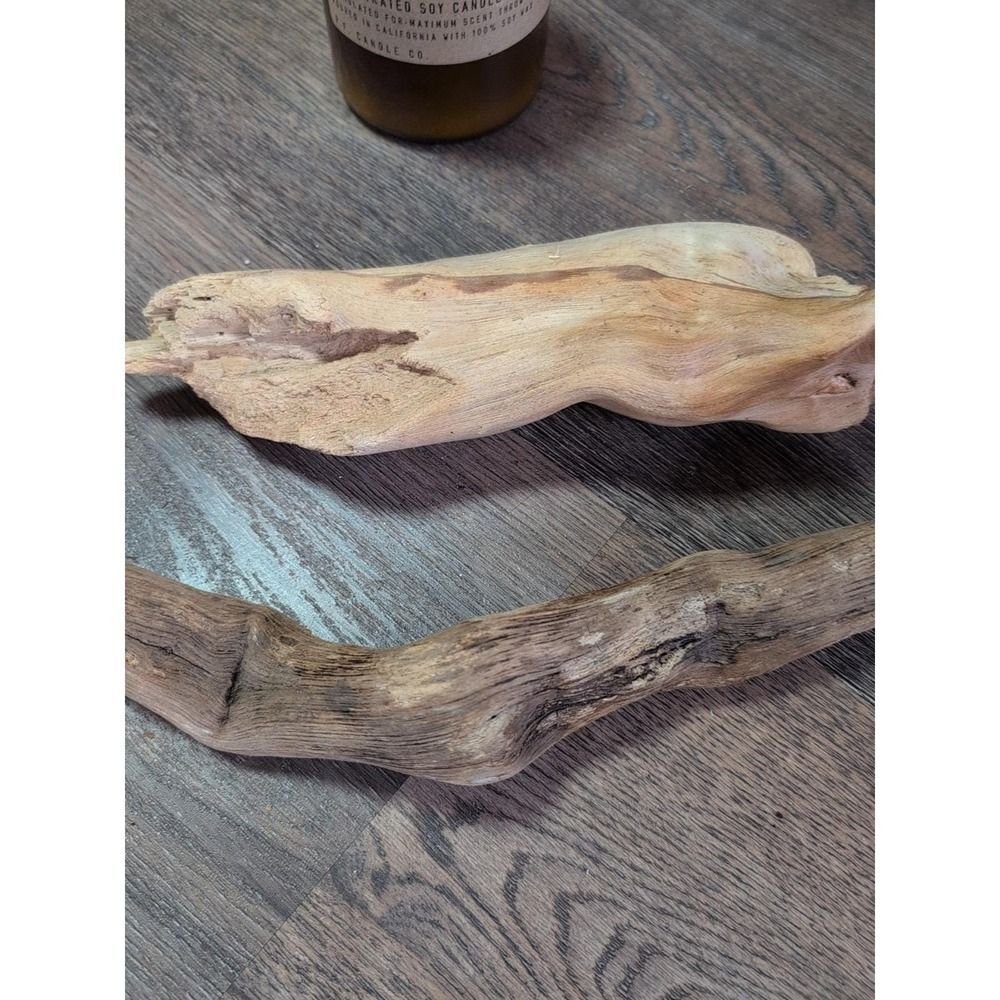 Driftwood So Cal CA Beach Ocean Wood Sculpture Art Crafts Garden Decor Lot Of 2 - Picture 11 of 15
